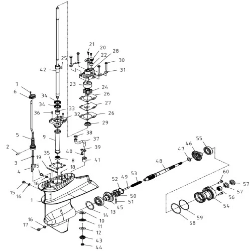 Pezzi di ricambio T15D:Involucro inferiore 2.3